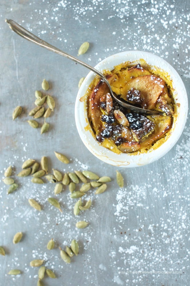 Bread & butter pudding con mele e pane di segale 4 bread-pudding