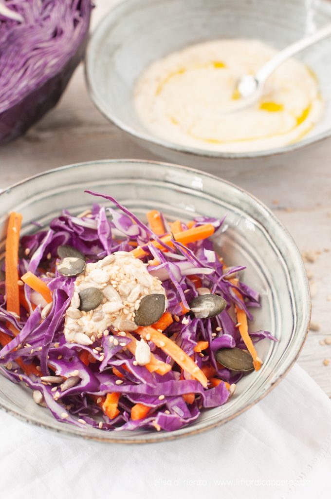 insalata di cavolo cappuccio e carote