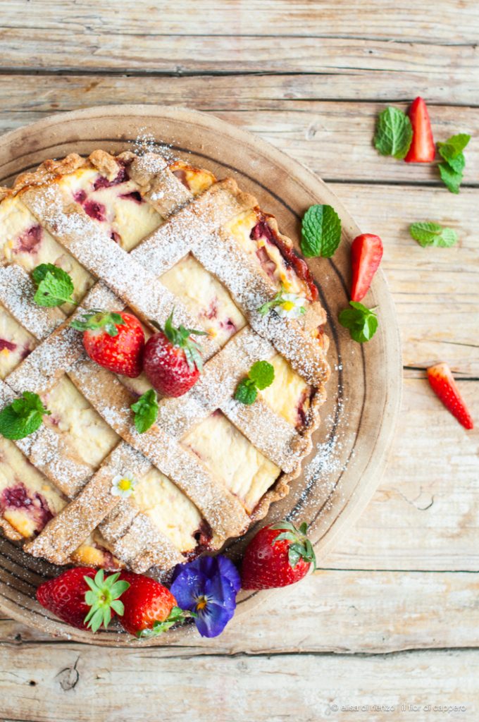 crostata di ricotta e fragole