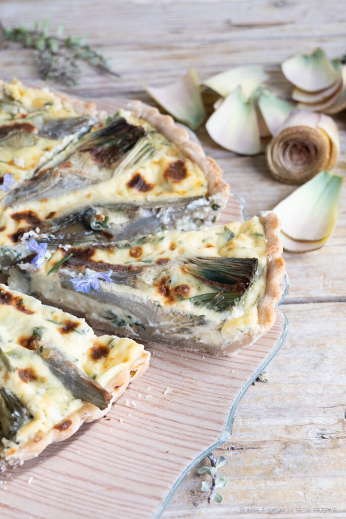 Torta con i carciofi e pasta al vino bianco 8 torta ai carciofi
