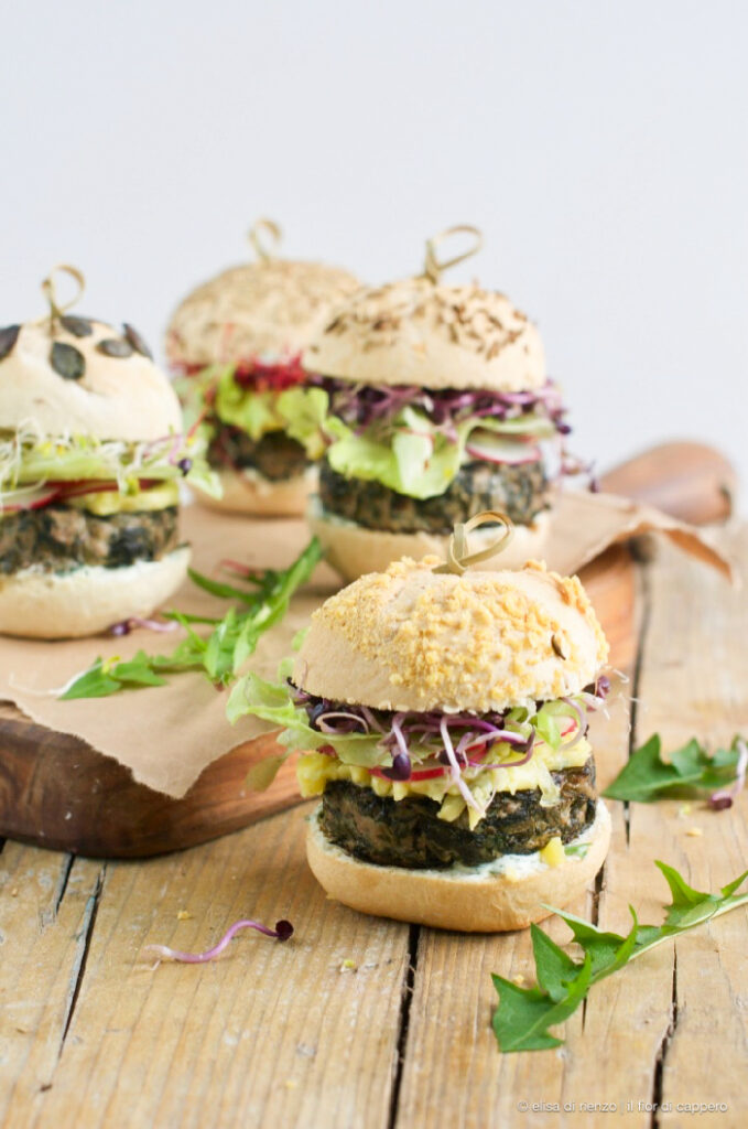 hamburger di carne ed erbette