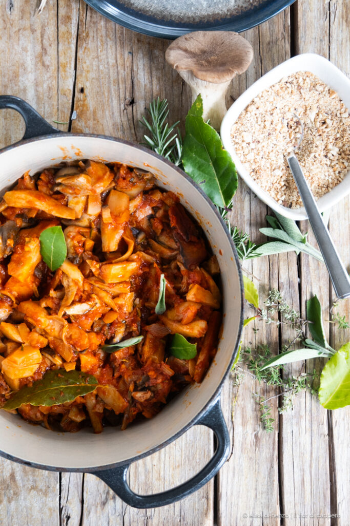 La trippa alla veneta vegana, con i funghi 6 trippa alla veneta vegana