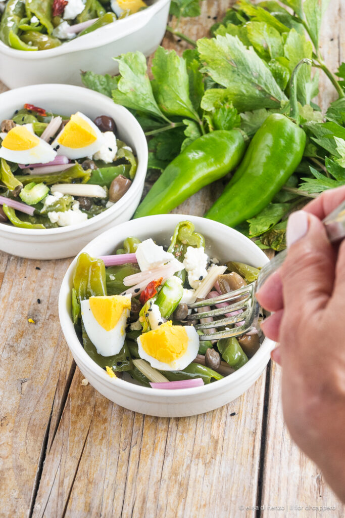 insalata tiepida di friggitelli