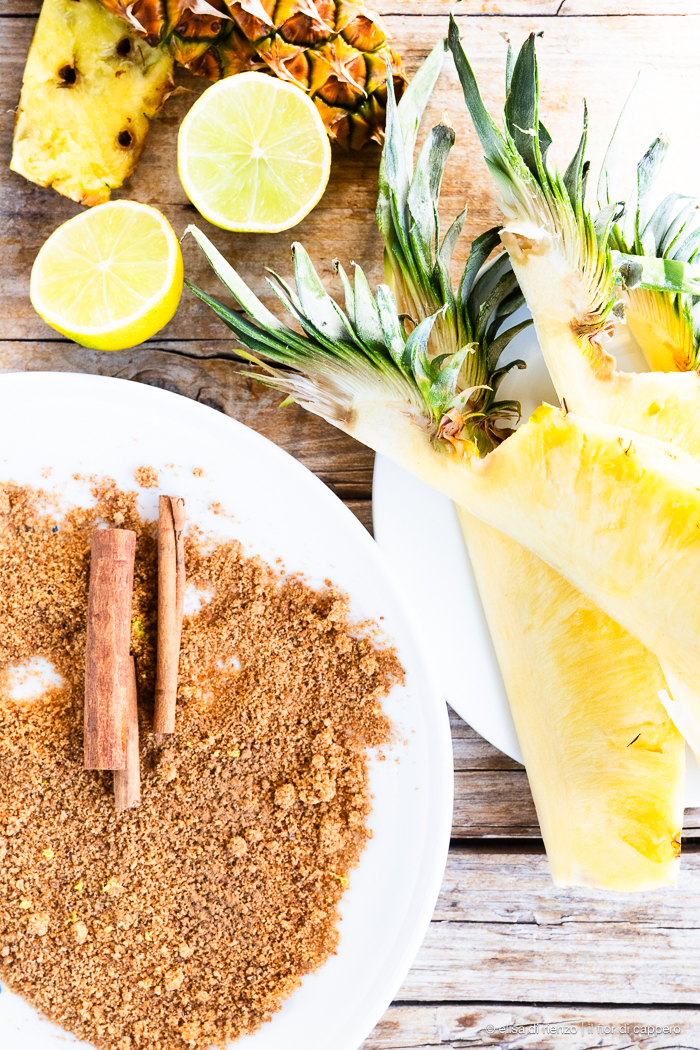 Ananas grigliato con salsa di yogurt e cocco 7 anas grigliato e spezie