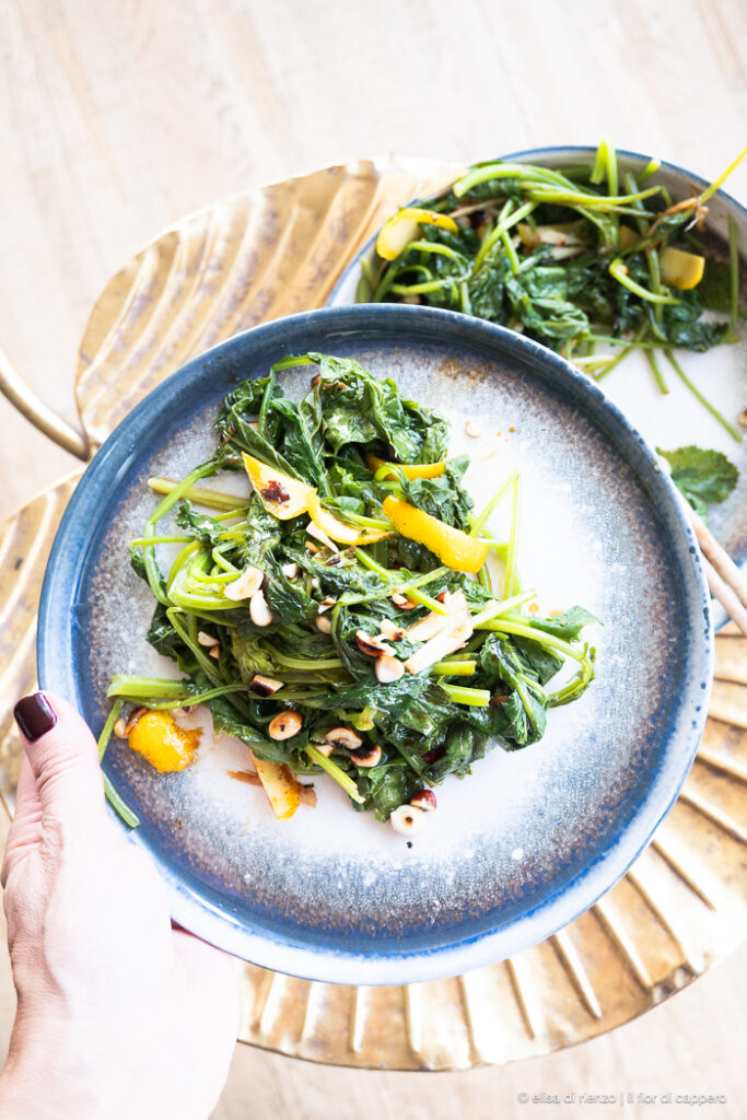 cime di rapa con salsa di soia