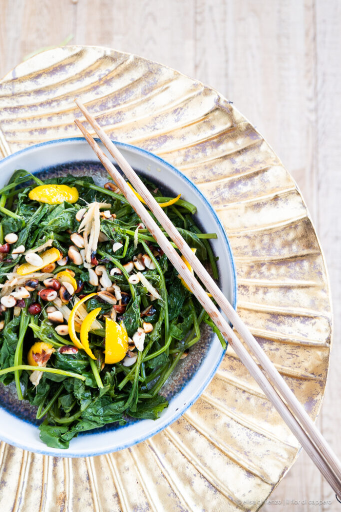 cime di rapa con salsa di soia