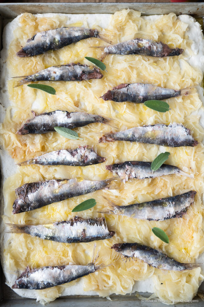 Pissaladière alla veneta: con cipolle e sarde sottosale 6 Pissaladière cruda