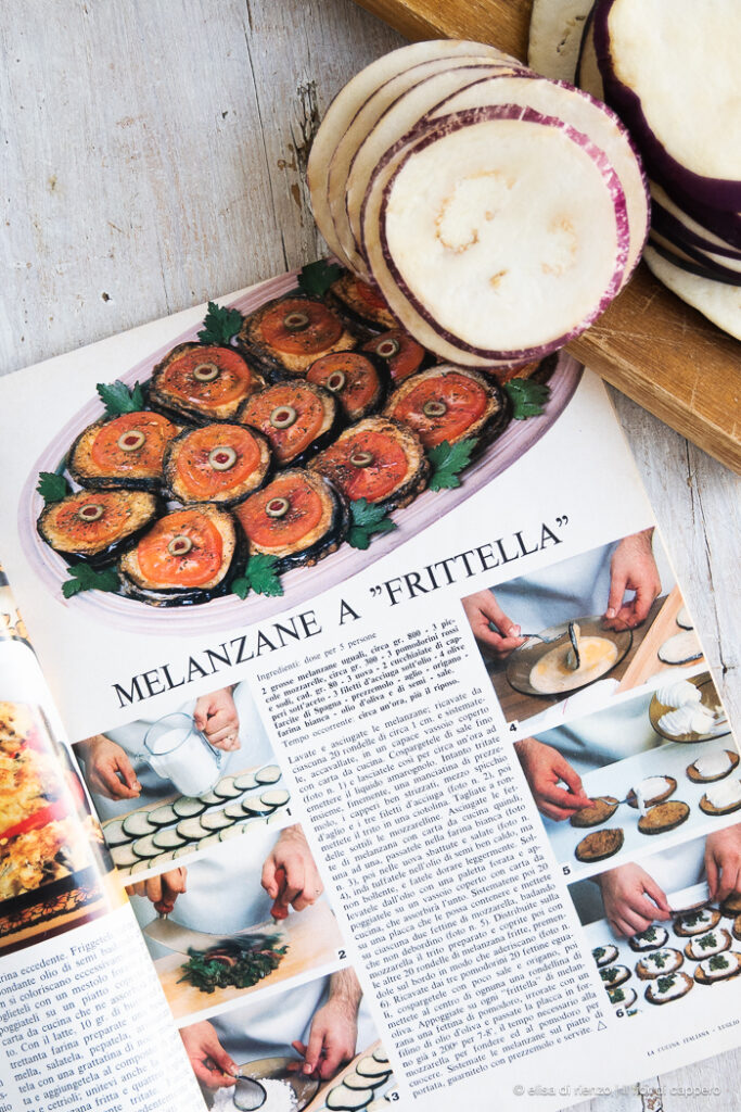 Melanzane a frittella farcite, dalla rivista anni ’80 6 melanzane a frittella ricetta anni '80